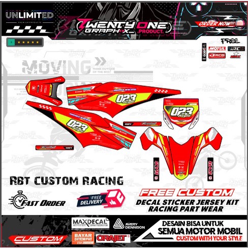 rbt revo new old fi 1122 stiker kekinian ⭐JUPITER VEGA NEW trail REVO full body dekal bebek std gtx 