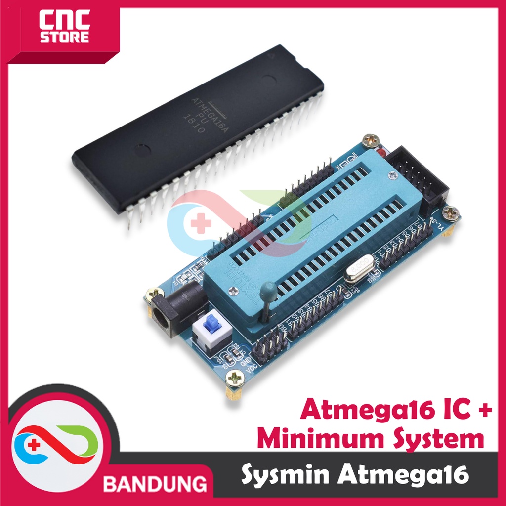 PAKET BUNDLING SYSMIN SISTEM MINIMUM ATMEG16 AVR + IC ATMEGA16