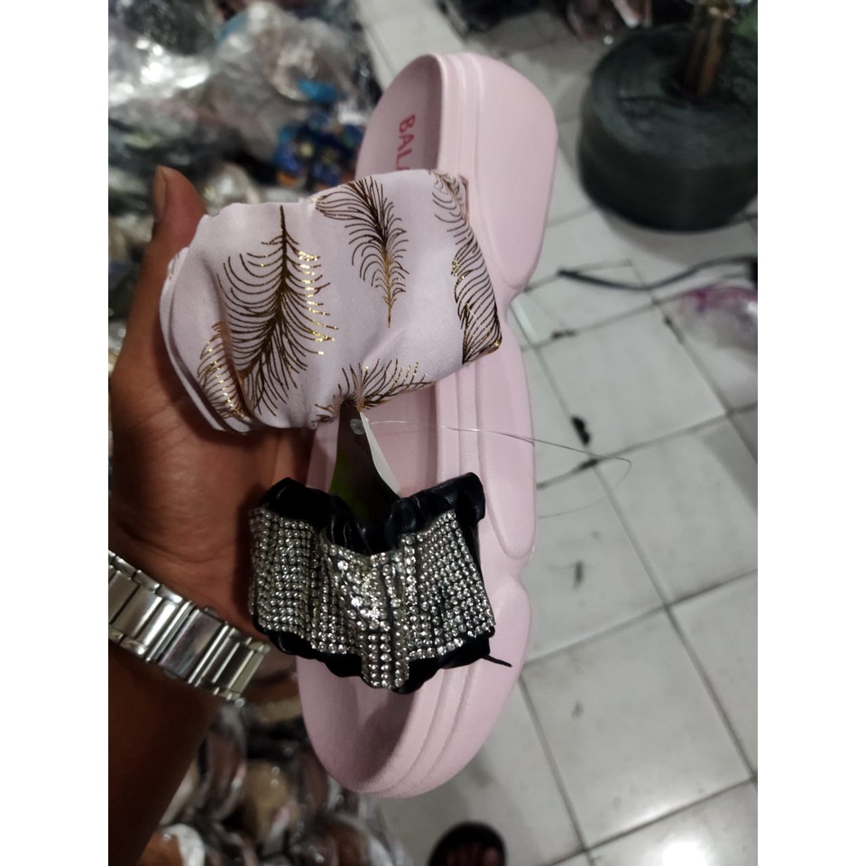 sandal wedges wanita karet jelly tali ban dua 1992-A5 (36-40) sandal wanita terbaru