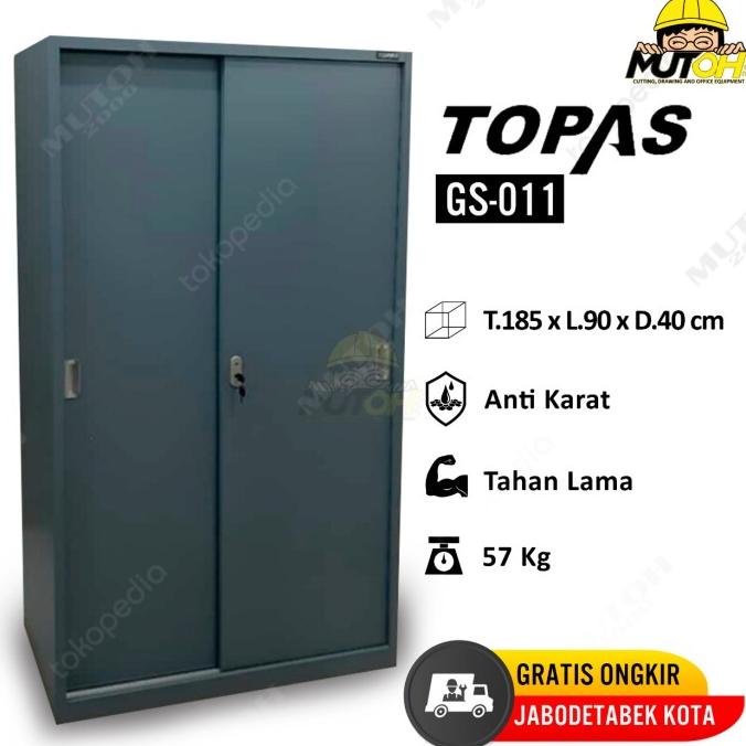 

BEST SALES LEMARI ARSIP LEMARI BESI FILLING CABINET 2 PINTU SLIDING TOPAS GS-011 BERKUALITAS