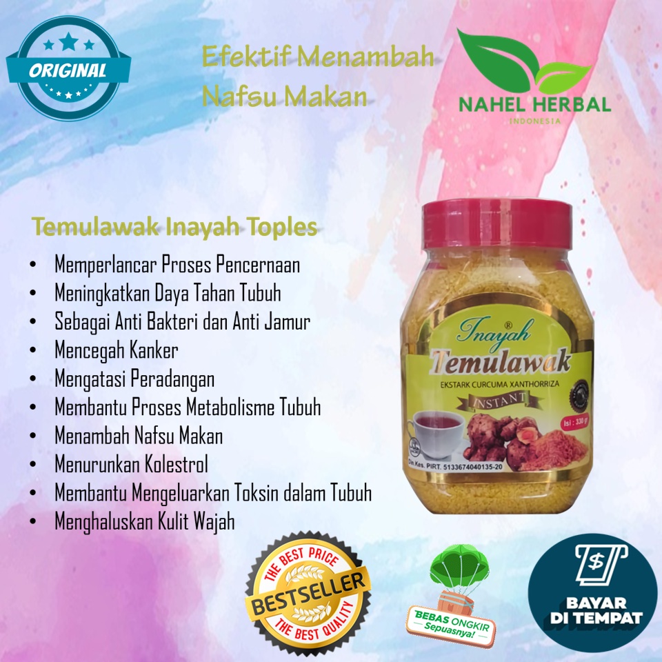Penambah Berat Badan Dewasa Laki Laki Cod - Temulawak Terbuat Dari 100% Temulawak Asli Organik - Oba