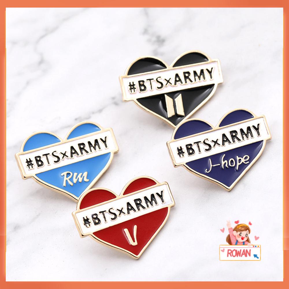 R-flower Badge Fashion KPOP Pria Team Nama Pin