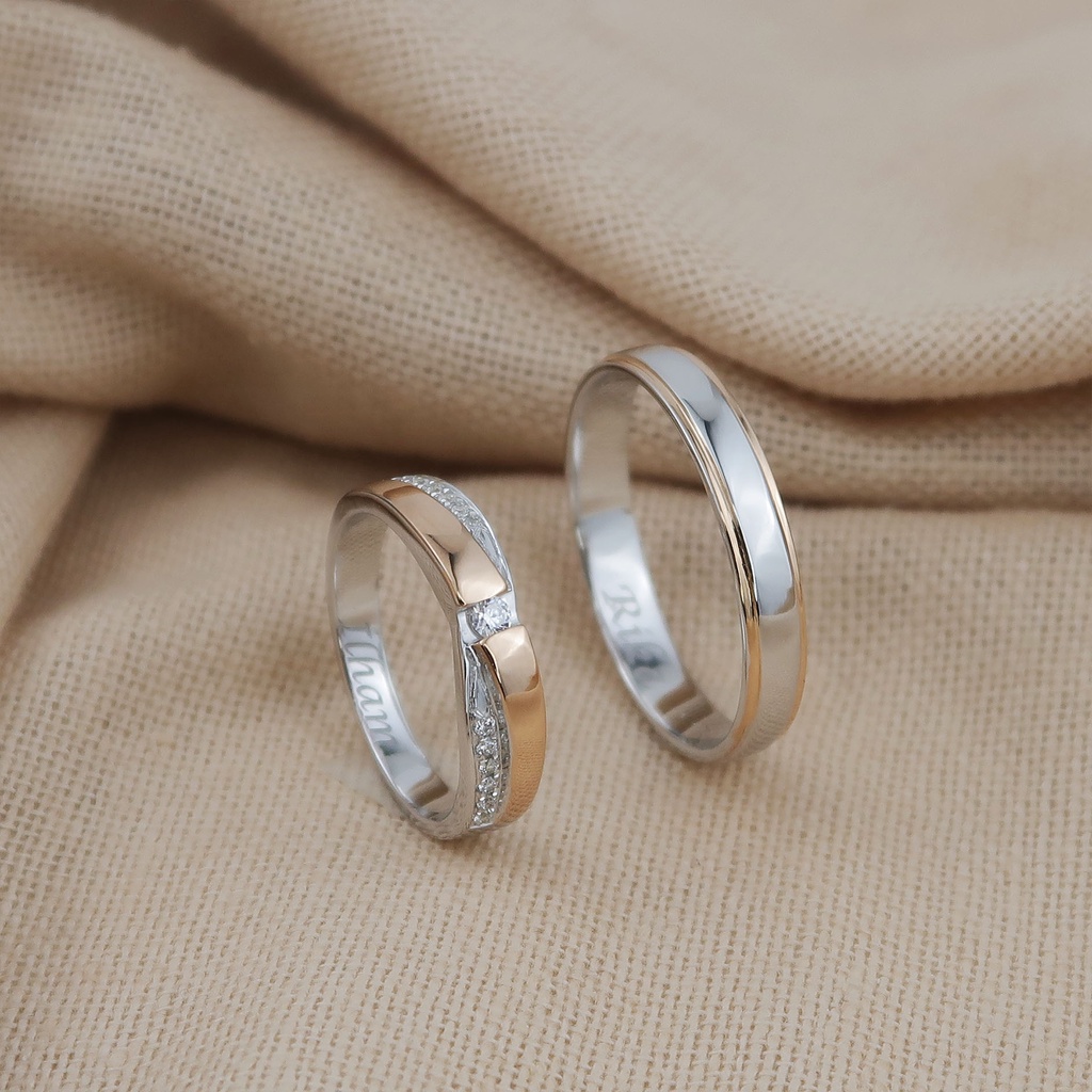 Wedding Ring Emas & Palladium Simple Series