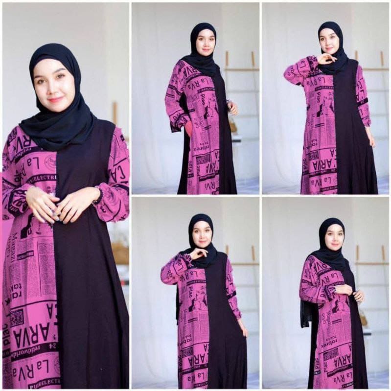 Gamis Koran Modern Rayon Premium - Baju Kondangan Wanita Muslimah Elegan