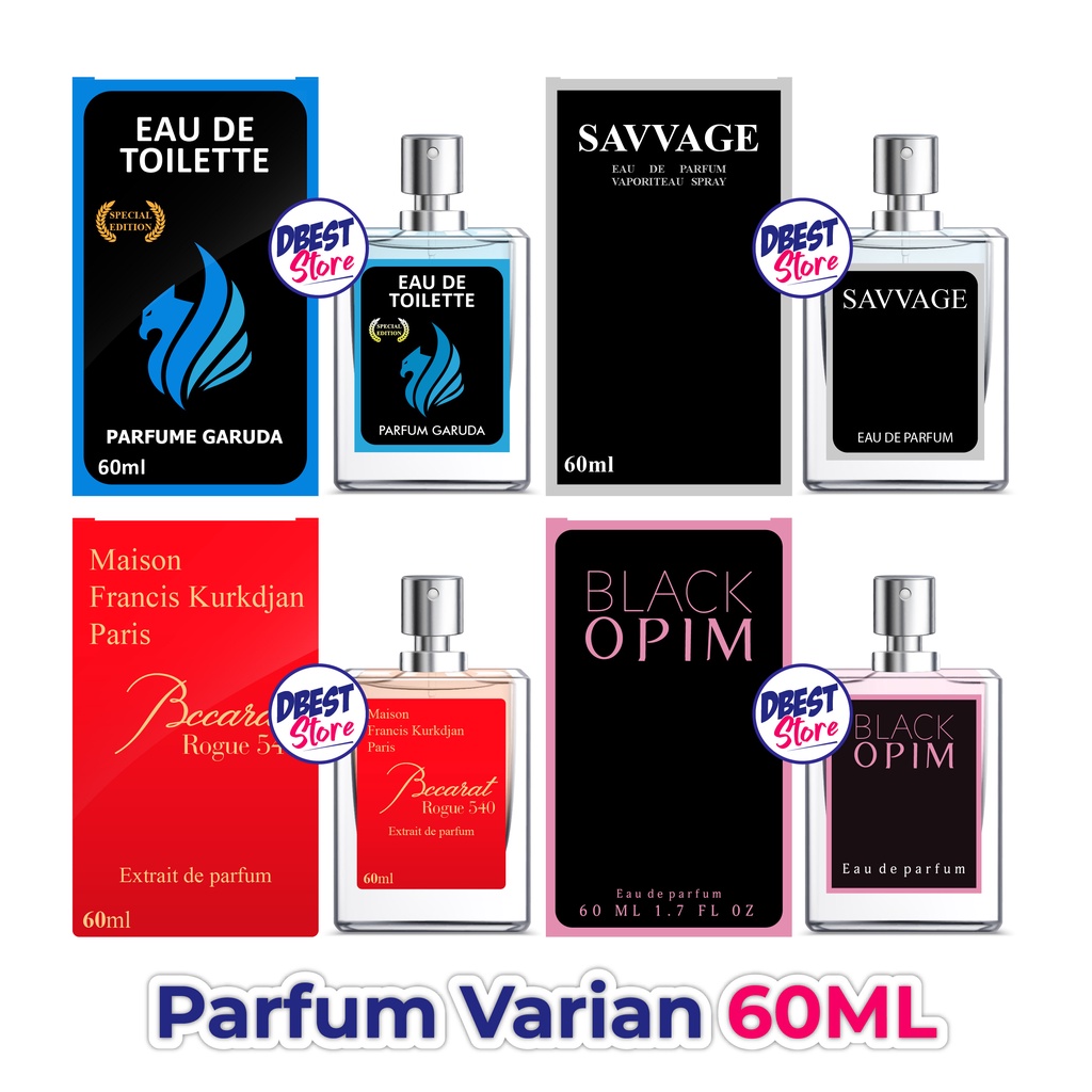 Bisa COD - Parfum Unisex Varian 60ML Wangi Segar Tahan Lama