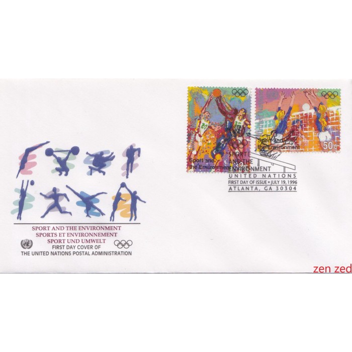 

A363 Prangko United Nations FDC 1996 The Modern Olympic Games 1 Pcs