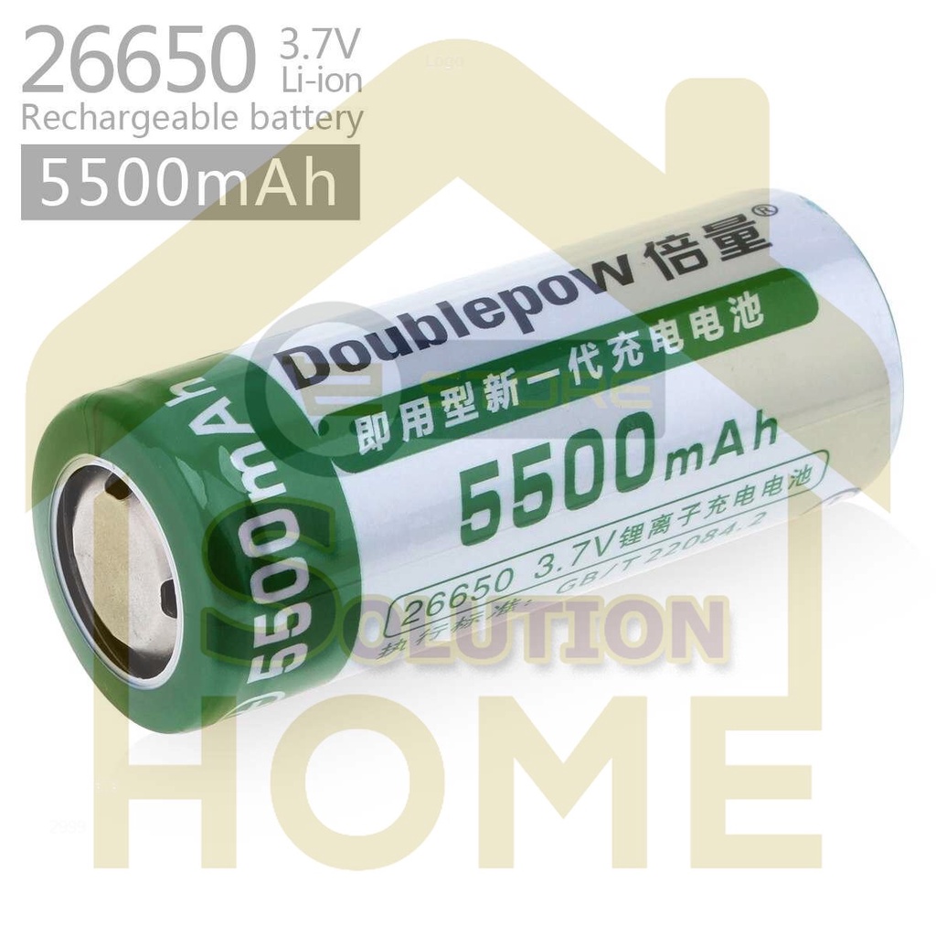 HSS TOOLS - DOUBLEPOW BATERAI 26650 RECHARGEABLE 3.7 V 5500 MAH 1 PCS