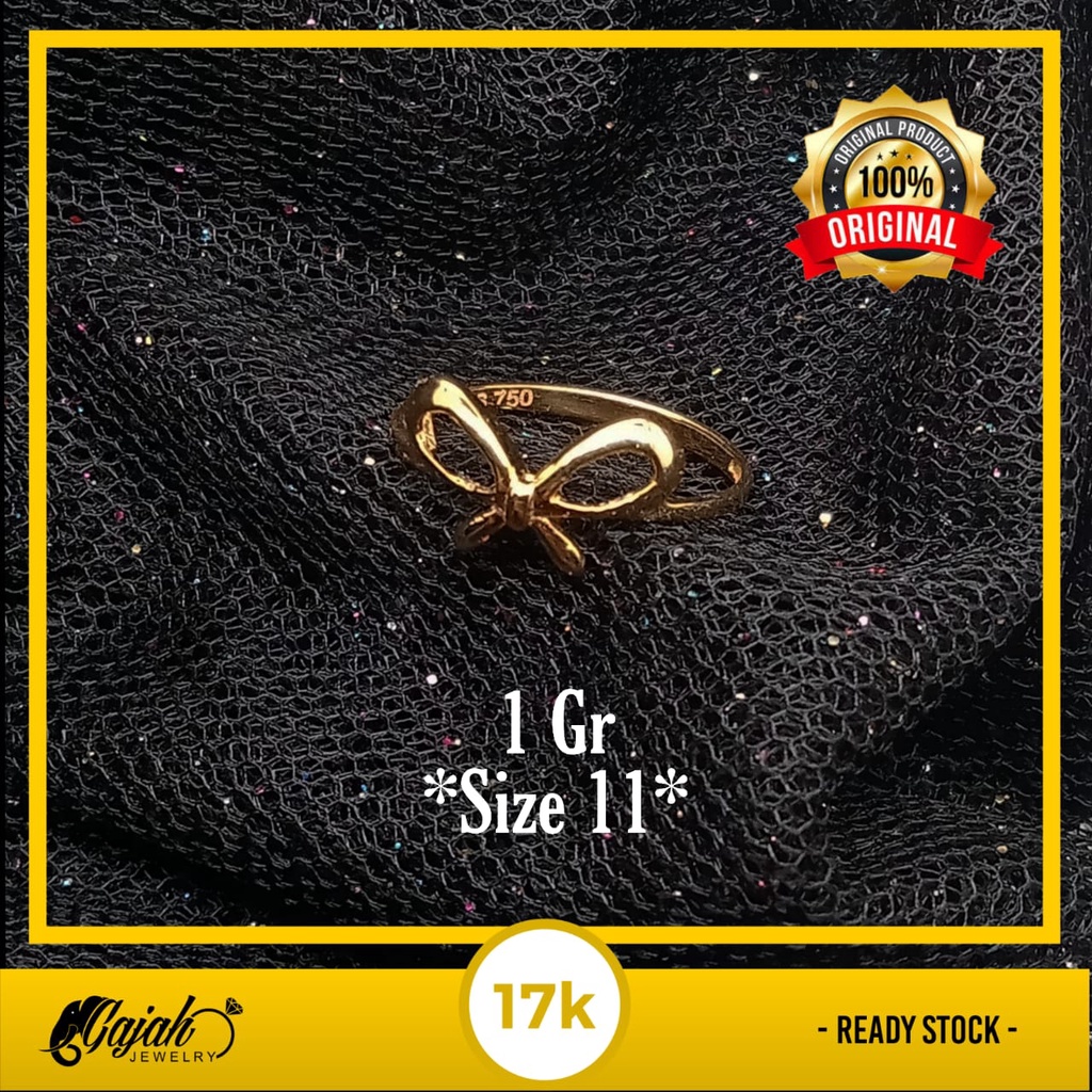 Cincin emas 17k - 1 gr kadar 750 - 4064