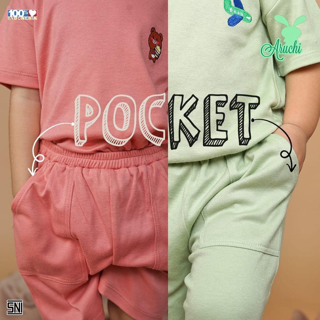 PREMIUM Setelan Pendek Cilla 1-3 Tahun Aruchi Setelan Pendek High Quality CBKS