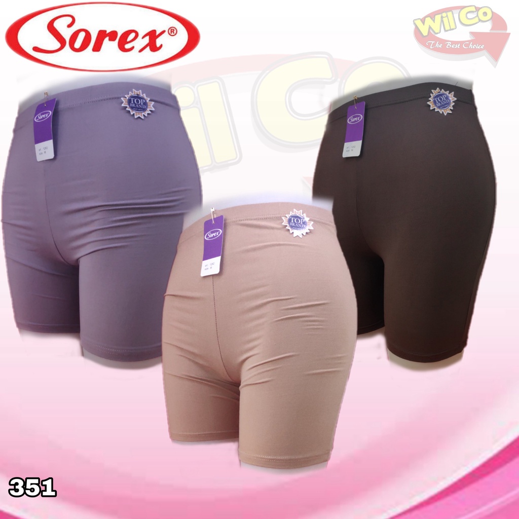 K351 - (Harga Per 1 Potong) SHORTPANTS CELANA DALAM STRETCH PENDEK WANITA SOREX BB 35 - 55