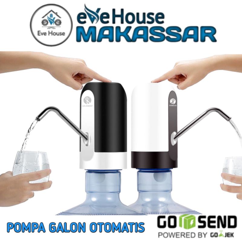 Makassar V200 Pompa galon elektrik otomatis bisa cas ulang USB rechargeable