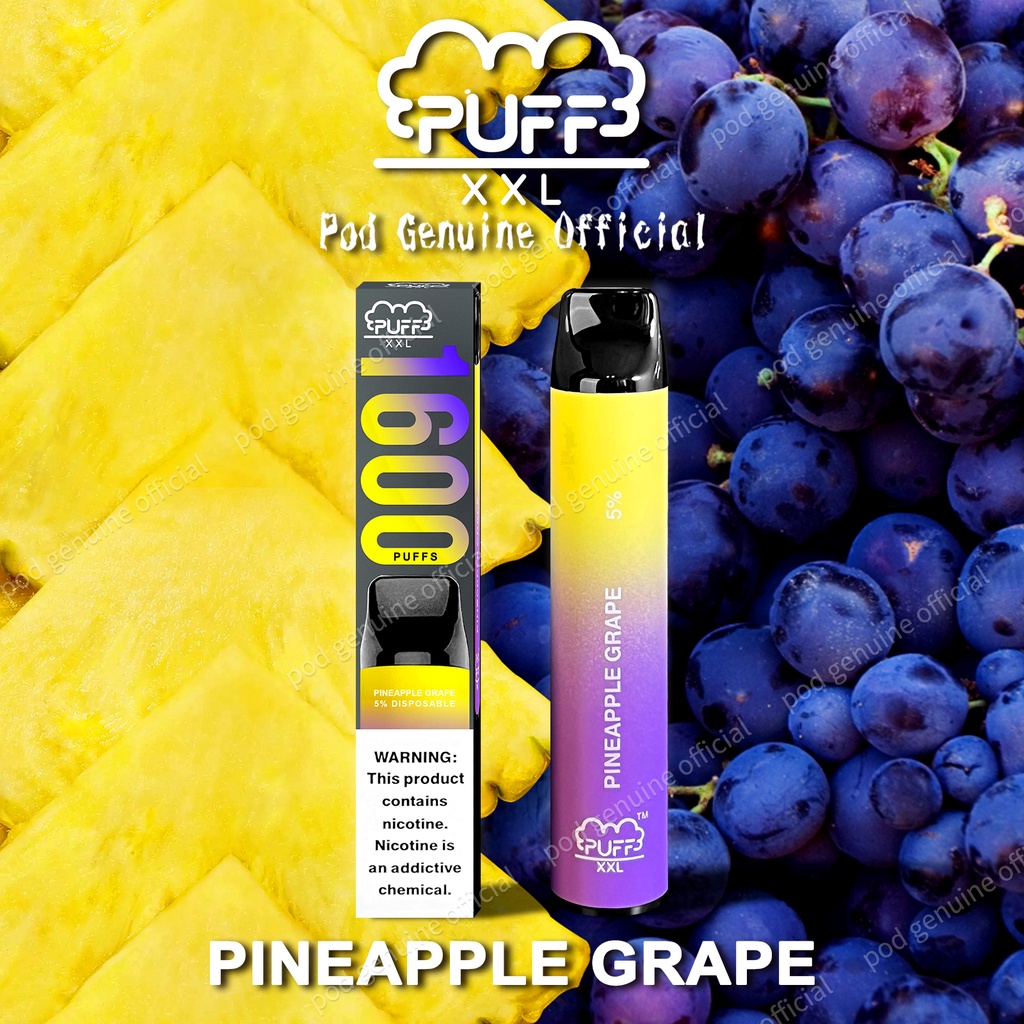 【PUFF】1600PUFF/All Flavours Vapee pod/Vapee sekali pakai Wanita/Liquid Banyak Rasa Kapasitas besar