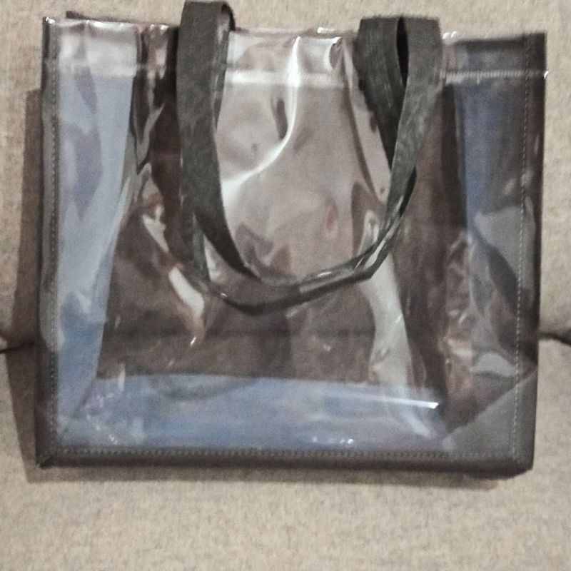 Tas Mika Transparan Bening Tote Bag Hampers Goodie Gift Bag Besar 1pc