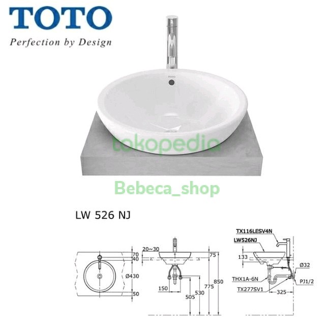 WASTAFEL TOTO LW 526 NJ PUTIH