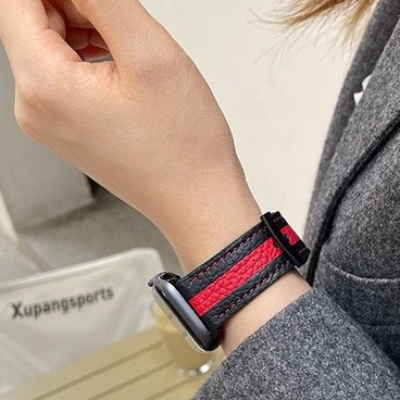 Strap Jam Tangan Apple Watch Kulit Leather Bahan Premium Untuk iWatch 8 7 6 SE 5 4 3 2 1