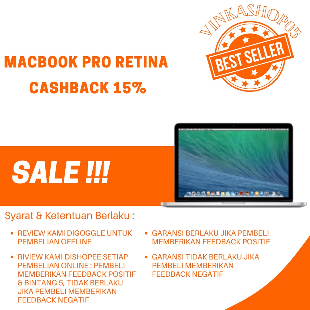 Macbook Pro Retina 15 inch MID 2015 Core I7 2.2GHZ Ram 16 GB Ssd 256 GB - Ssd 1 TB