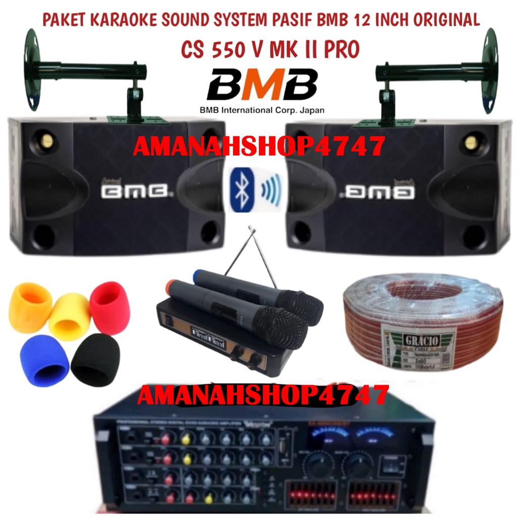 paket karaokey BMB 12 inch cs 550 v MK II pro CS 550V MKII PRO cs550vmkII pro BMB original