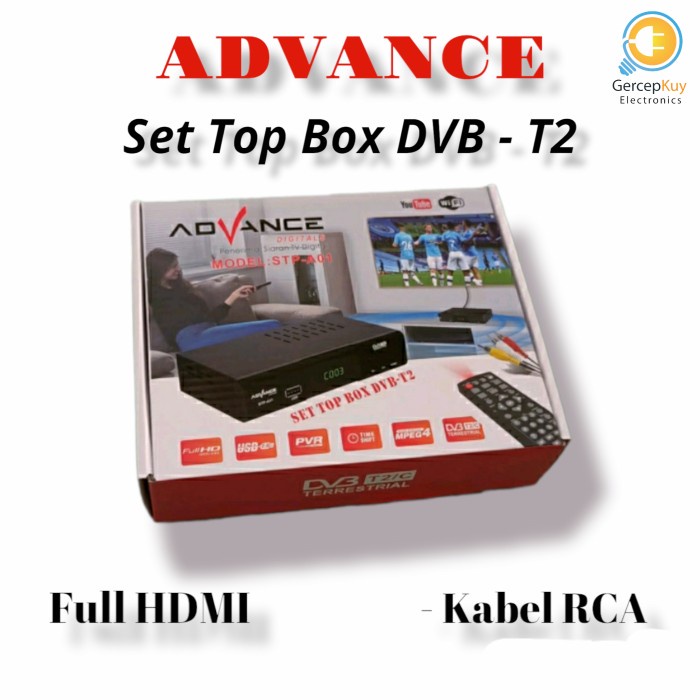 Set Top Box Dvb - T2 Tv Digital Advance