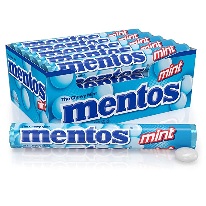 Mentos Mint &amp; Fruit *Permen Mentos * Permen Roll Rasa Buah &amp; Mint * 37g