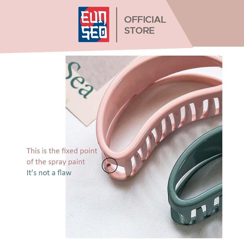 EUNSEO Jepit Rambut Matte Sabit 7cm Semi Circle Matte Hair Claw Clips Fashion Korea