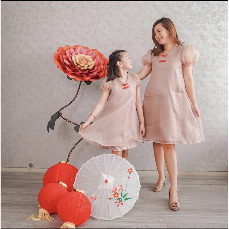 dress cheongsam congsam organza couple