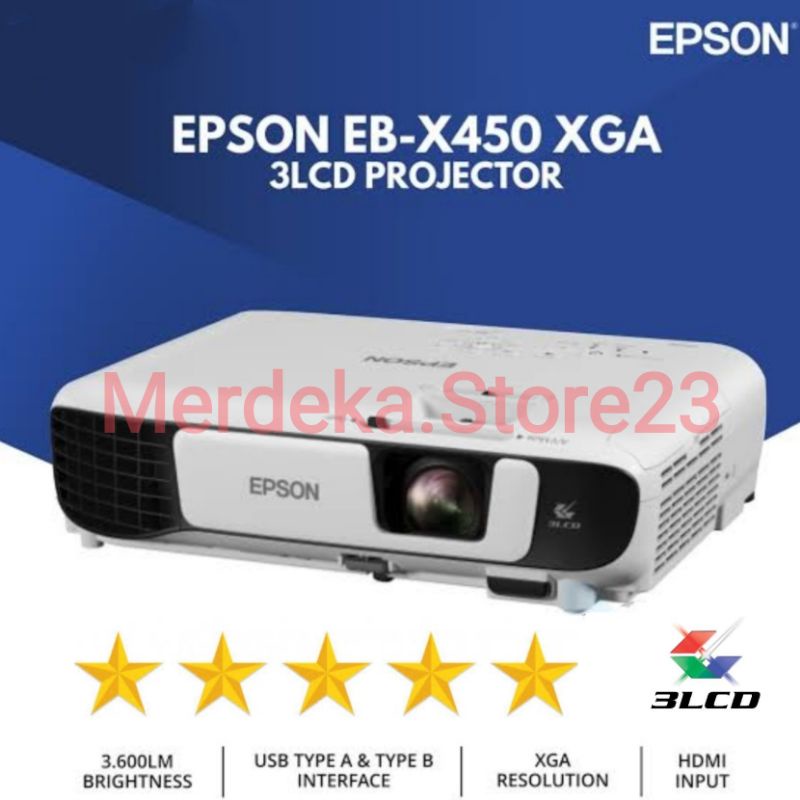 PROYEKTOR EPSON EB-X450 XGA 3 LCD - PROJECTOR EPSON EB X 450 HDMI
