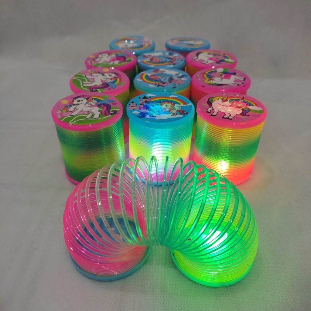Mainan Anak Magic Spring LED Rainbow / Pegas Magic Mainan Anak Rainbow Nyala