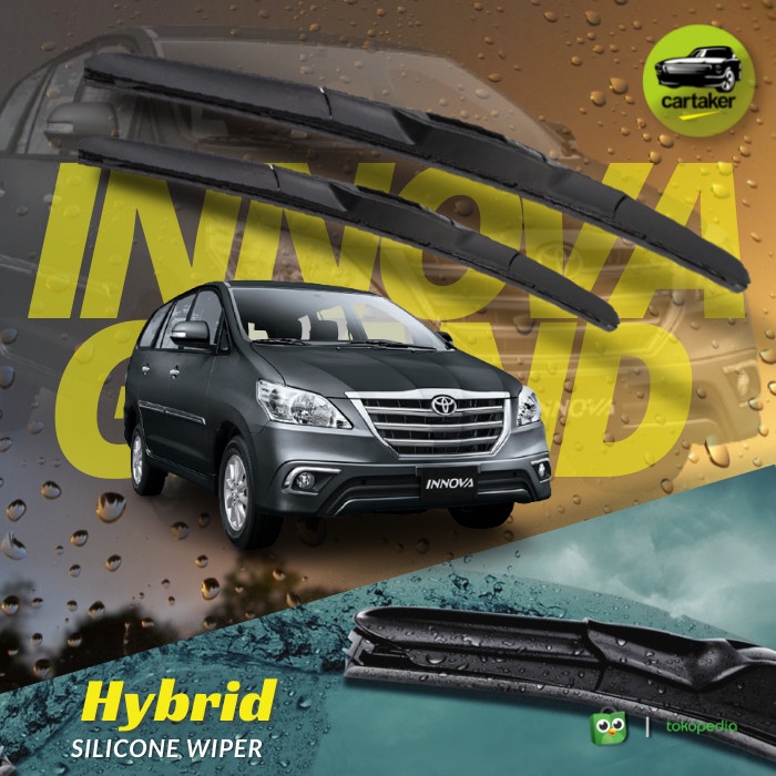 Wiper Wiper Frameless Toyota Innova Lama Old Karet Kaca Mobil Silicon Hybrid