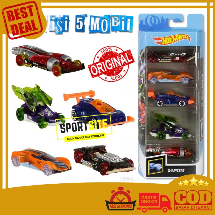 Hot Wheels Giftpack isi 5 Mobil HW X-Raycers Diecast Mobil Ori Mattel