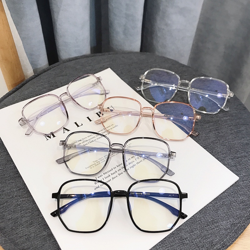 Roselife Korea Bingkai Persegi Tergantikan Grey Brown Frame Eyeglasses Untuk Wanita Ringan Besar Eyewear Optical Spectacle Glasses