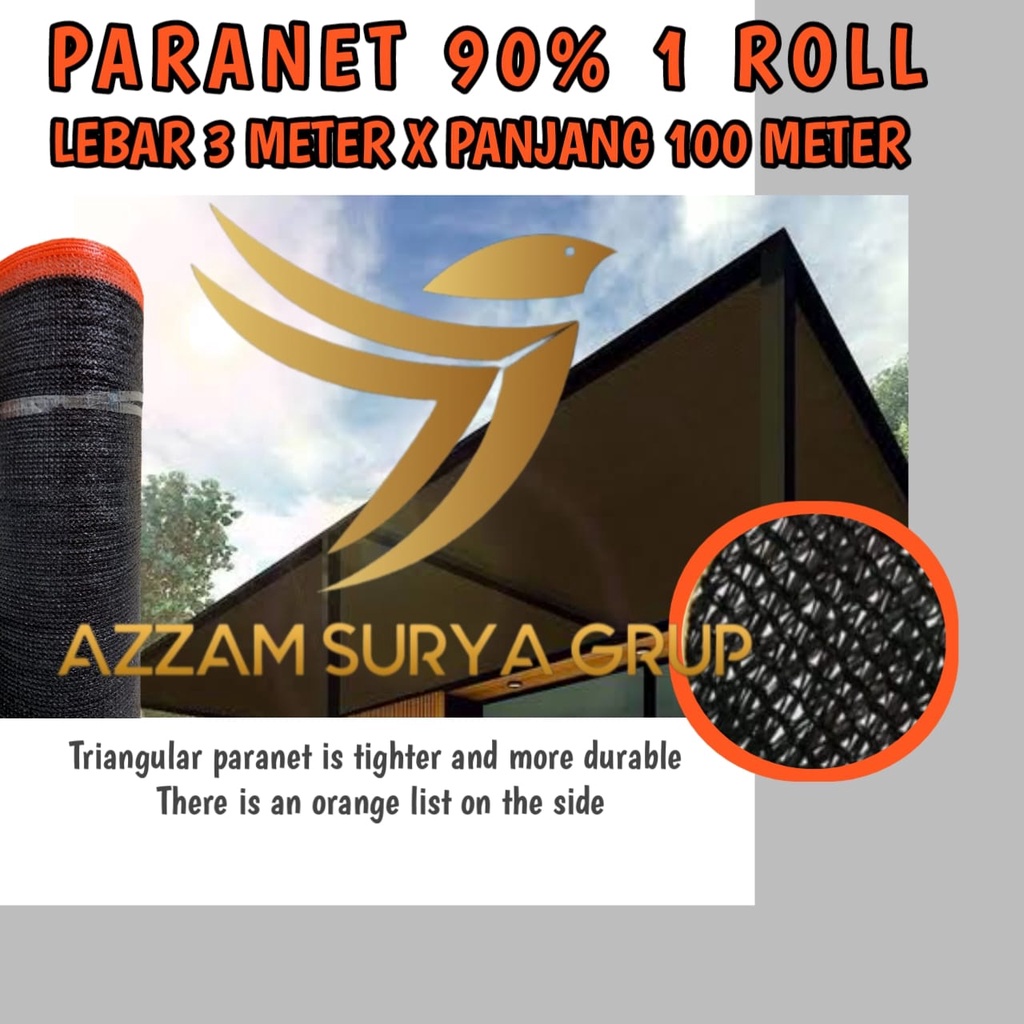 paranet 90% lebar 3 meter x panjang 100 meter 1 ROLL