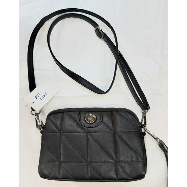 TAS FASHION HITAM/SLINGBAG FASHION ALL BLACK IMPORT