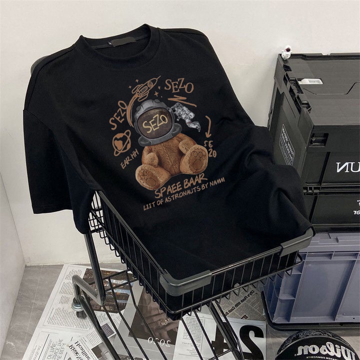 RDGF official shop/lengan pendek pria terbaru 2023/kemeja leher bulat/kaos murah/kaos cotton/Seri Beruang/T-shirt trendi/kaos katun/boneka beruang yang lucu/atasan kaos/Kaos pria/baju kaos oversize/kaos t shirt oversize/PRIA &amp; WANITA (UNISEX)/