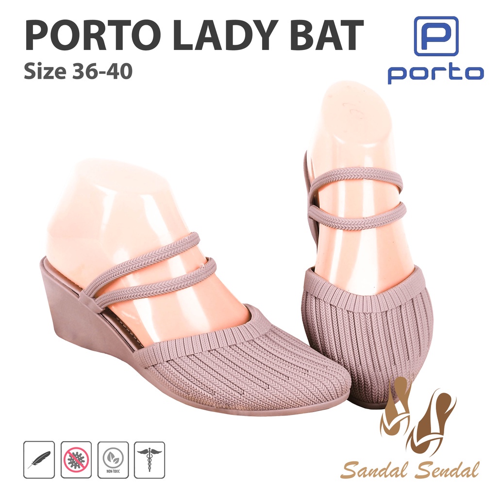 sepatu wedges wanita Porto Lady BAT