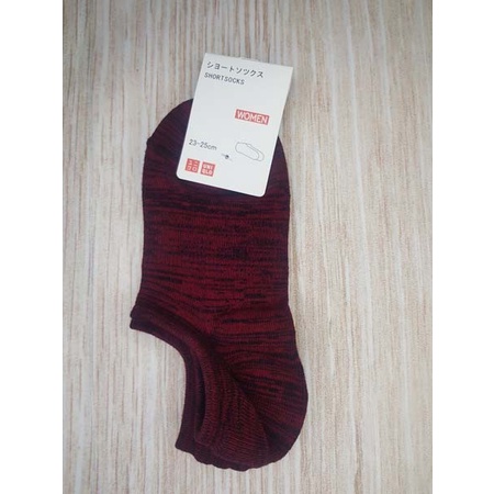 Kaos Kaki Uniqlo Ankle Pendek Women Wanita Anti Bacterial Banyak Motif