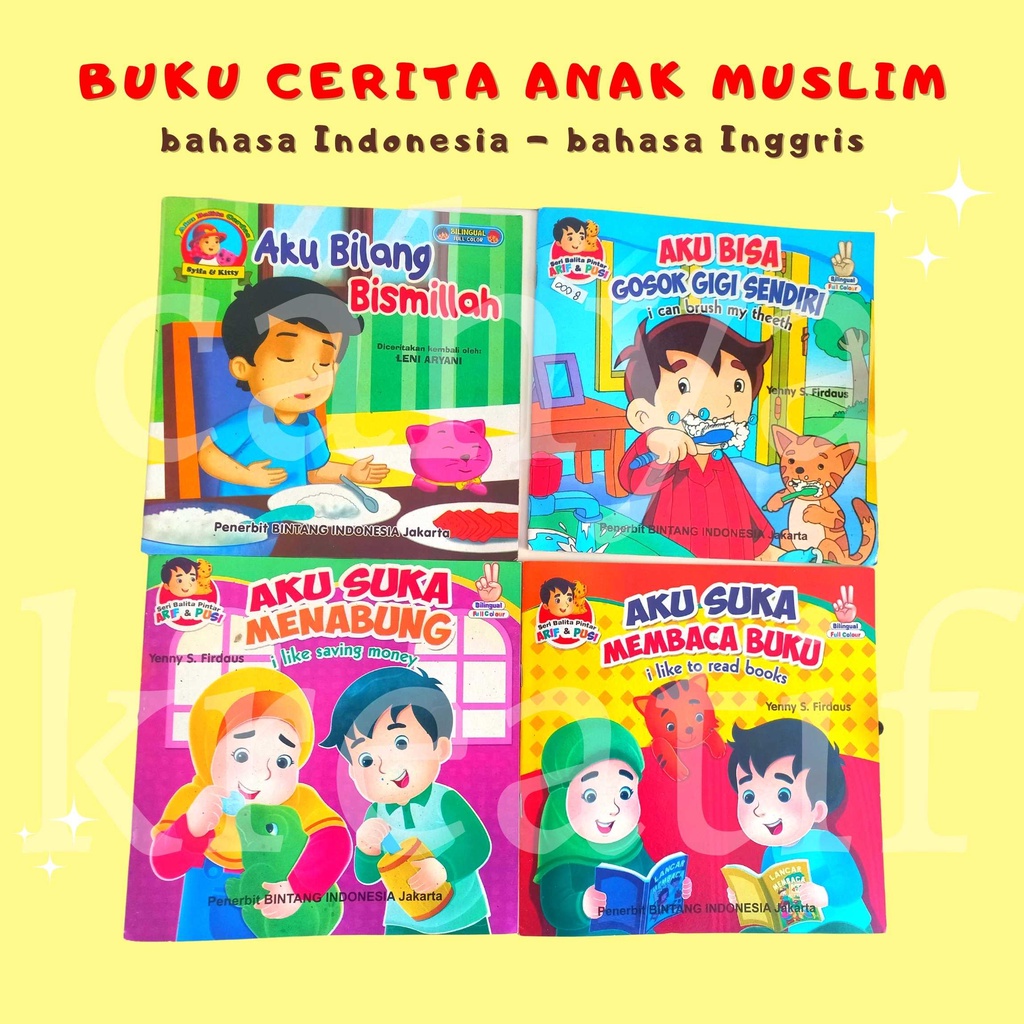 Jual Buku Anak Buku Cerita Bergambar Anak Muslim Paud Bilingual Full ...