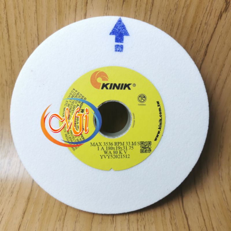 Batu Gerinda Duduk 7 inch KINIK Batu Gerinda Asah 180×19×31.75 Grit80