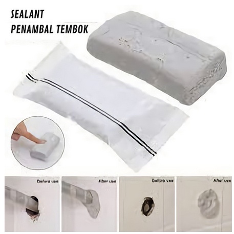 Lem Tembok SEALANT DEMPUL Tambal Dinding Warna Putih Pemadat Lubang Pipa White Clay Instant Semen El