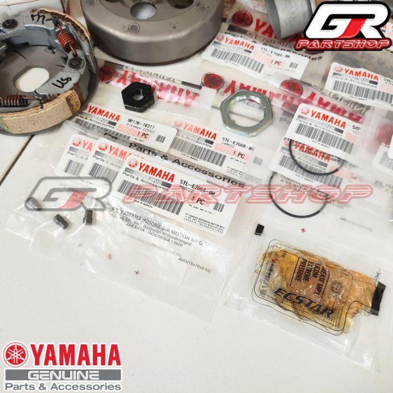 paket pully belakang set mio sporty smile soul fino ori ygp original yamaha puli pulley kopling set