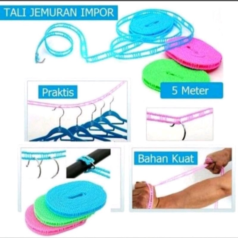 Tali Jemuran  Praktis 5 meter