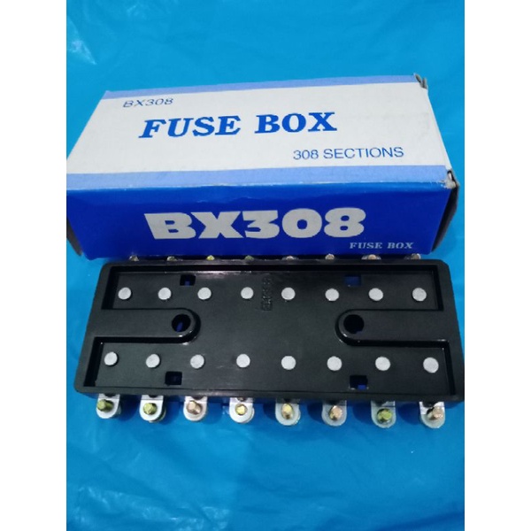 Fuse Box Universal 8 Fuse No Part BX308 / 308 Sections / Kotak Skring Tabung 8 Skring BX308