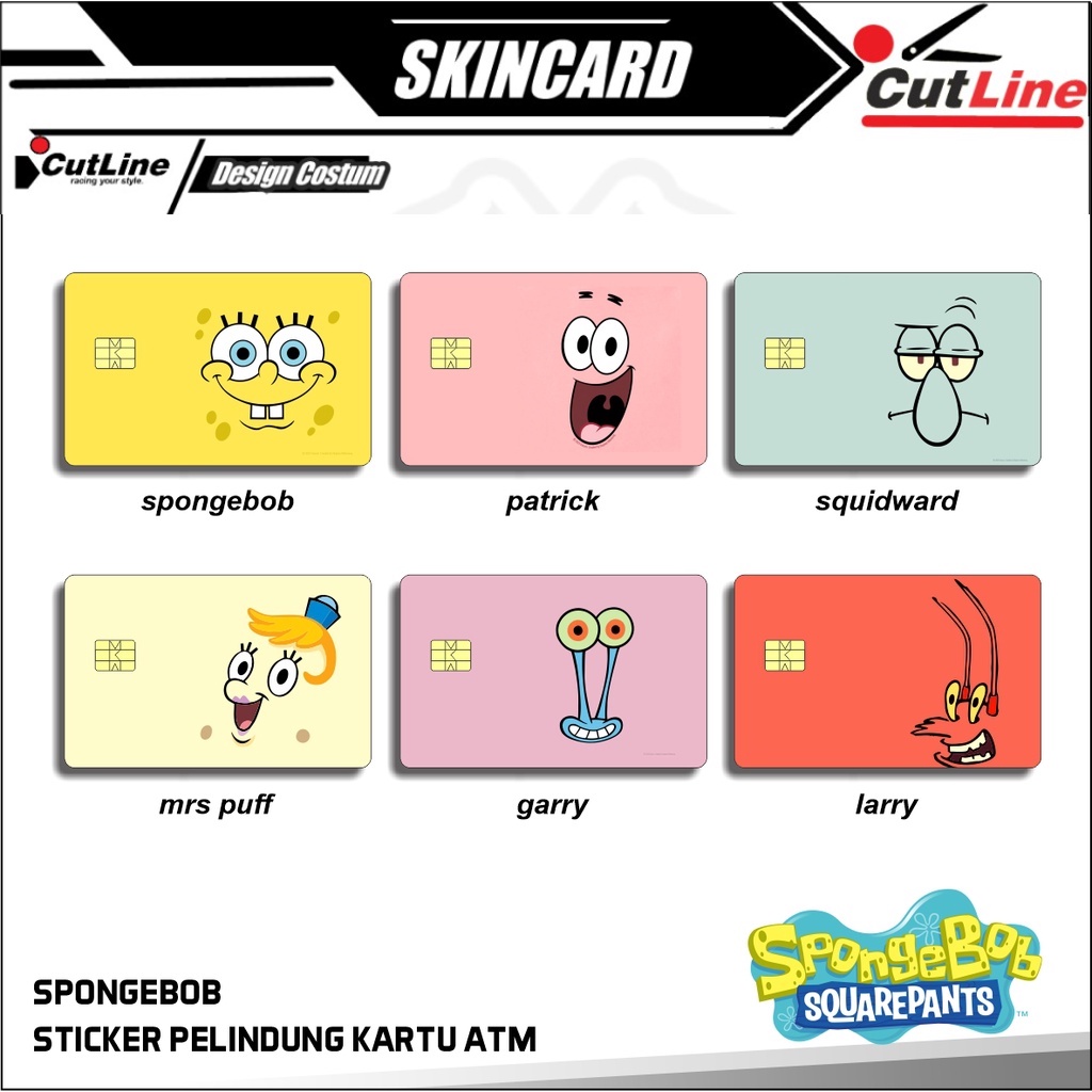 Sponsbob Bikini Bottom Skin Card Atm Custom Stiker Pelindung Kartu Garskin