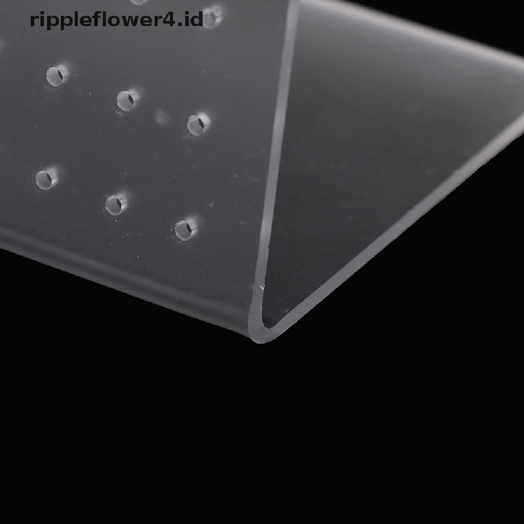 {rippleflower4.id} 120lubang Frosted Akrilik Putih Display Perhiasan Stand Anting Ear Stud Holder~