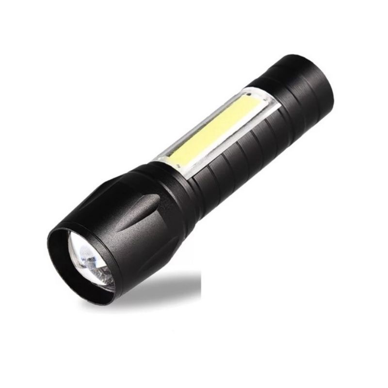 Senter Swat LED Zoom Lampu Mini Flashlight USB Charger 3 Mode Waterproof Senter Camping Mancing