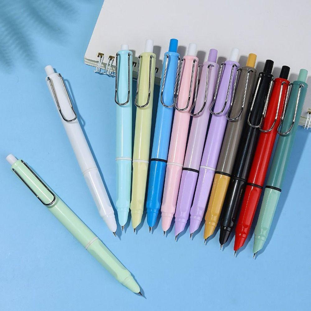 Quinton Press Type Ink Pen Retractable 0.38mm Kaligrafi Pen Koreksi Postur Kantor Perlengkapan Sekolah Nib Converter Pena Bisnis