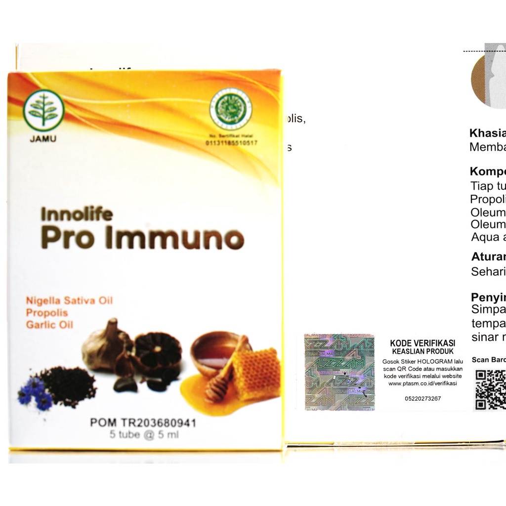 PRO IMMUNO Innolife Obat Herbal Terapi Kolesterol Hipertensi Diabetes Asam Urat Isi 20 Tube Original