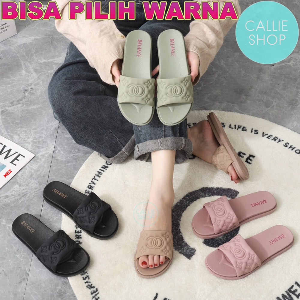 Sandal Wanita Selop Jelly Embos OC Balance 956-W11 SLOC