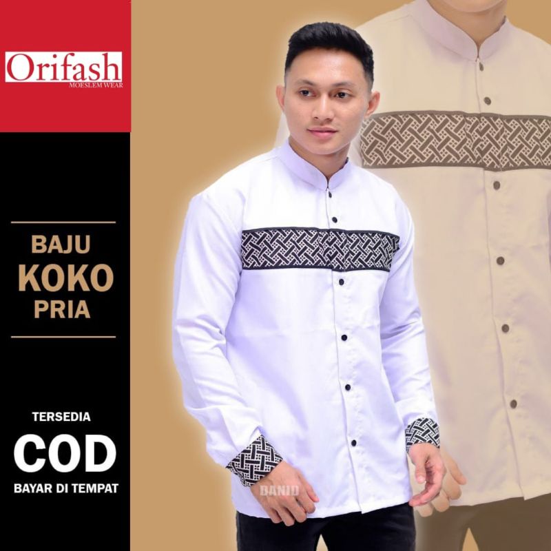 BAJU MUSLIM PRIA LENGAN PANJANG KOKO HADROH DEWASA KOBATA DND BAHAN KATUN MENYERAP KERINGAT HALUS DAN TEBAL