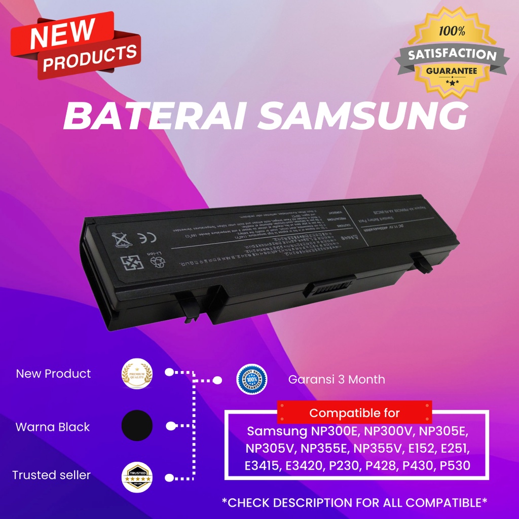 Baterai Laptop Samsung R428 NP300 NP300E4X NP305 NP355 NP355E4X