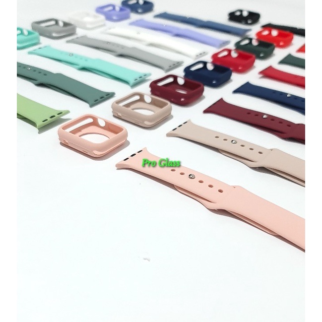 AW06 Apple Watch 38MM / 40MM Sport Silicone Strap Band + Bumper Case